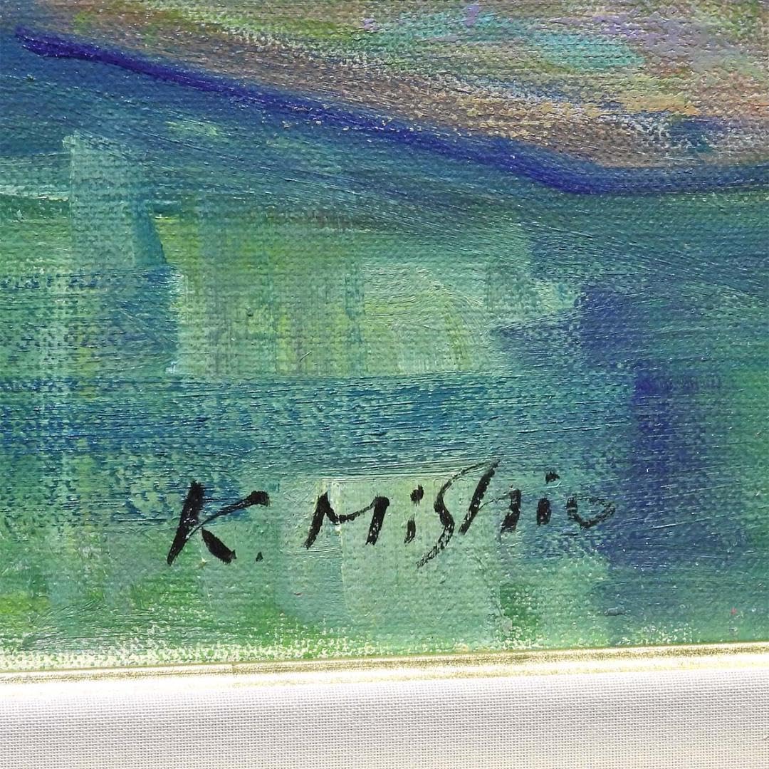 Amazon.co.jp: 三塩清巳 サンマルタン運河 油彩10号 風景画 パリ 原画